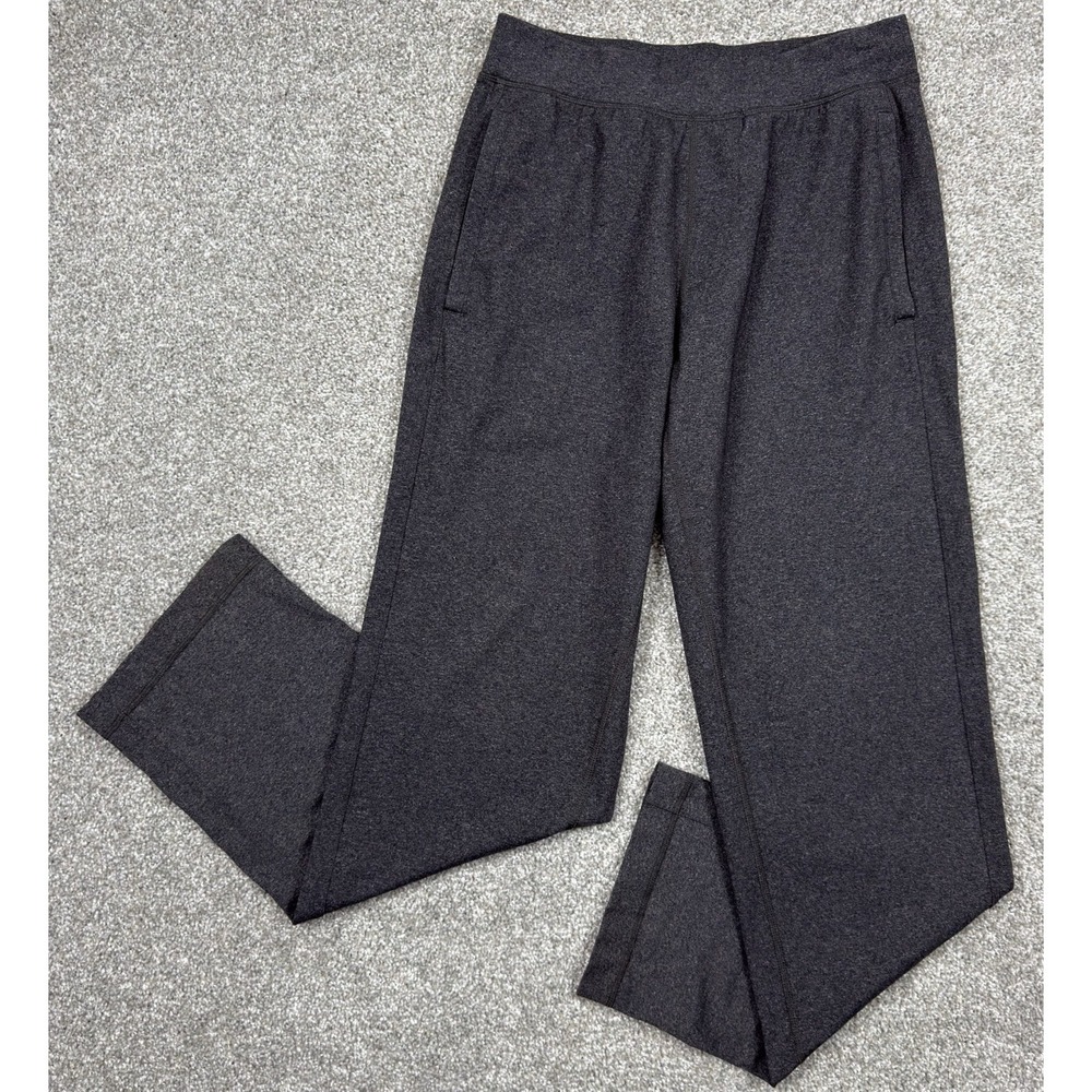 Lululemon Kung Fu Pants Mens M Heathered Charcoal Gray Straight Leg Drawstring
